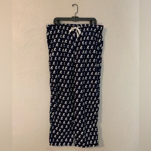 Navy Blue Disney Pajama Pants with White Mickey silhouette pattern